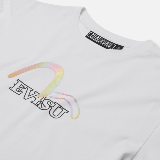 Женская футболка Evisu Evisukuro Seagull Crystal Branding White