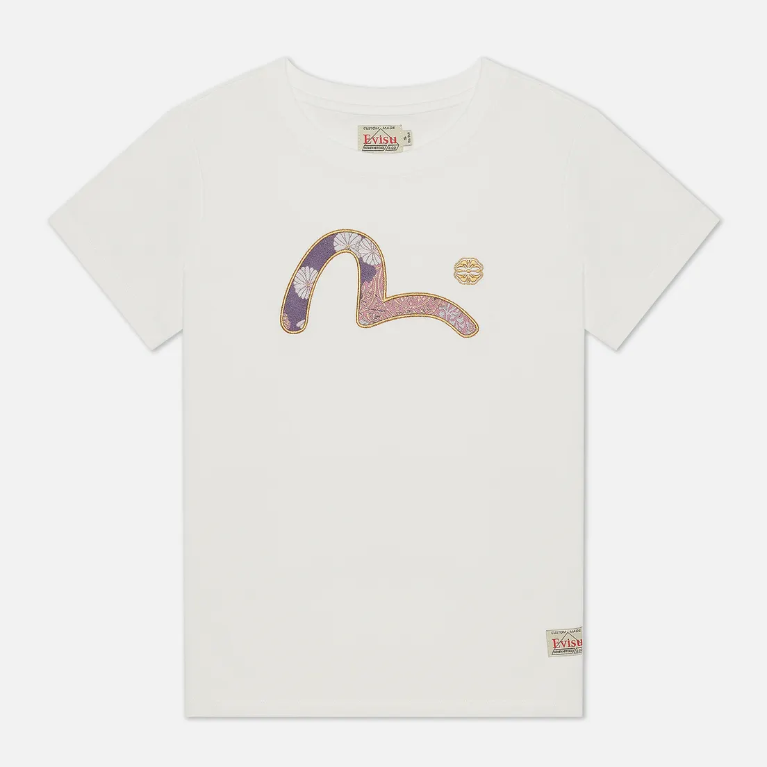 Evisu Женская футболка Heritage Brocade Inserted Seagull