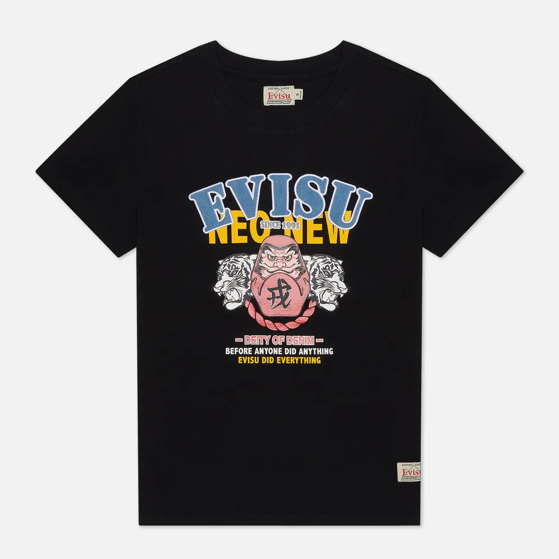 Evisu Женская футболка Heritage Chambray Inserted & Daruma Printed