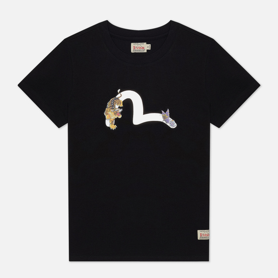 Женская футболка Evisu Heritage Seagull Foil Printed Black