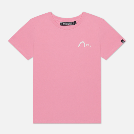 Женская футболка Evisu Multi-Glitched Seagull Pink