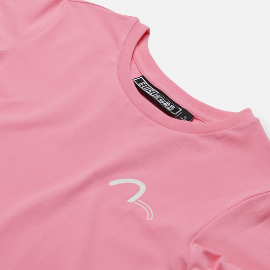 Женская футболка Evisu Multi-Glitched Seagull Pink