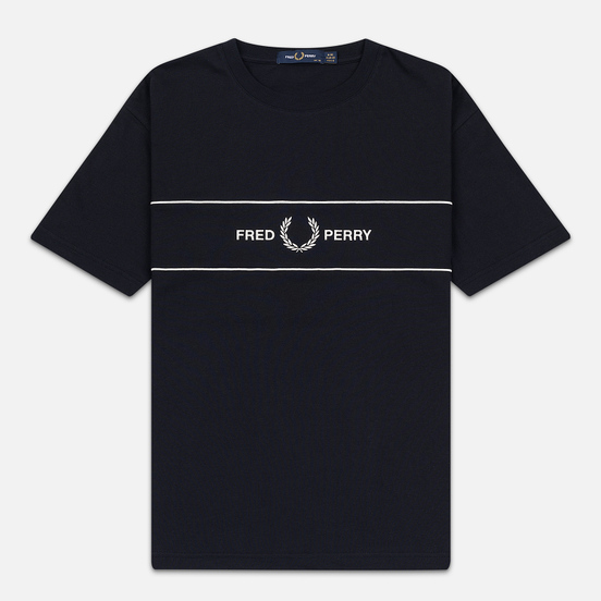 Женская футболка Fred Perry Embroidered Panel Navy