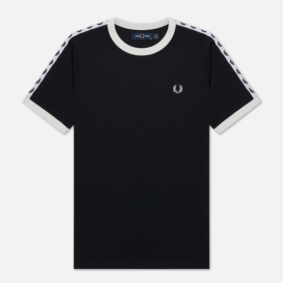 Женская футболка Fred Perry Laurel Sports Authentic Taped Ringer Black