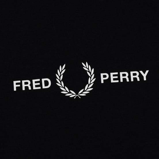 Женская футболка Fred Perry Printed High Neck Black