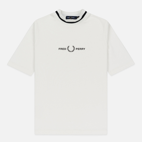 Женская футболка Fred Perry Printed High Neck Snow White