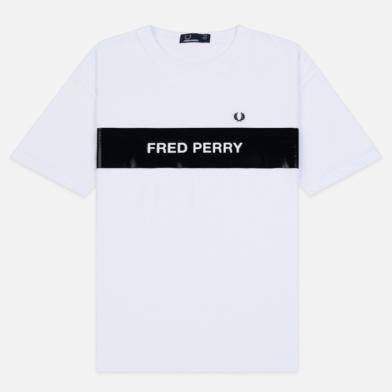 Женская футболка Fred Perry Printed Panel White