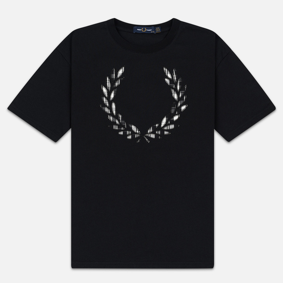 Женская футболка Fred Perry Tartan Laurel Wreath Black