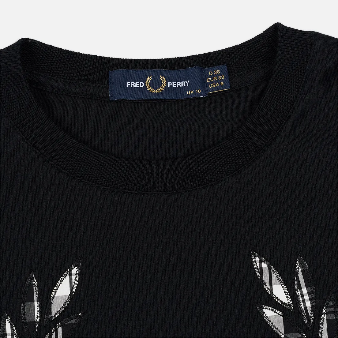 Fred Perry Женская футболка Tartan Laurel Wreath