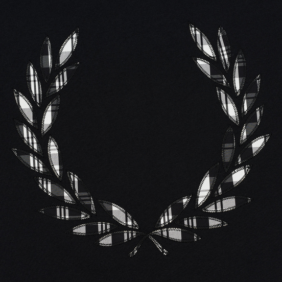 Женская футболка Fred Perry Tartan Laurel Wreath Black