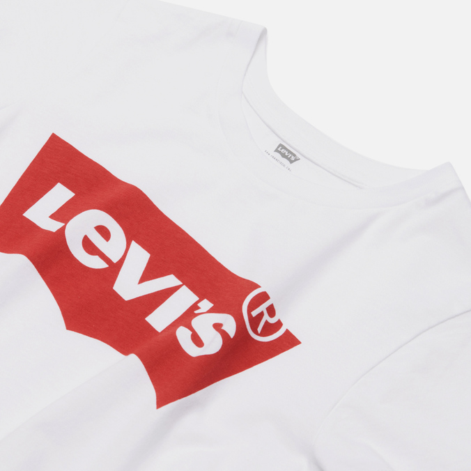 Женская футболка Levi's, цвет белый, размер XS 17369-0053 The Perfect Large Batwing - фото 2