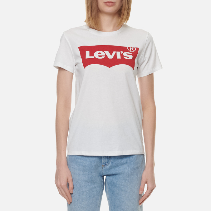 Женская футболка Levi's, цвет белый, размер XS 17369-0053 The Perfect Large Batwing - фото 3