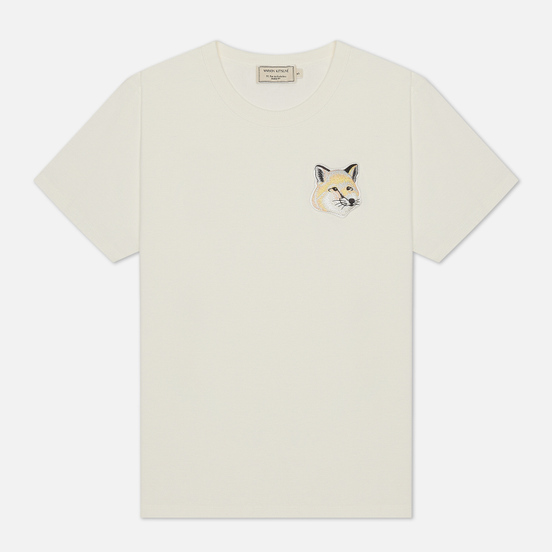Женская футболка Maison Kitsune Big Pastel Fox Head Patch Off White