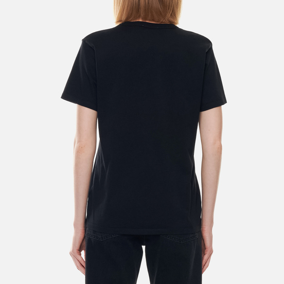Женская футболка Maison Kitsune Fox Head Patch Black