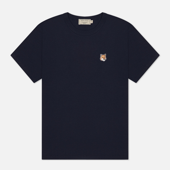 Женская футболка Maison Kitsune Fox Head Patch Navy