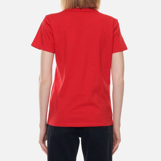Женская футболка Maison Kitsune Fox Head Patch Red