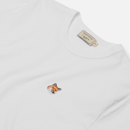 Женская футболка Maison Kitsune Fox Head Patch White