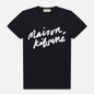 Женская футболка Maison Kitsune Handwriting Black фото - 0