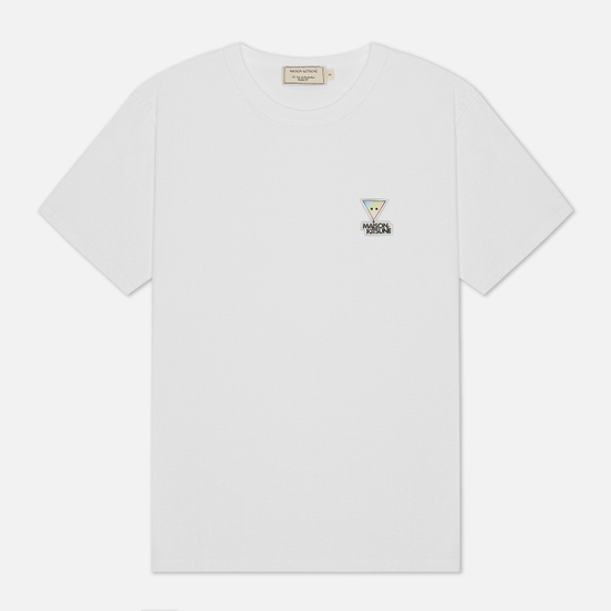 Женская футболка Maison Kitsune Hologram Triangle Fox Patch White