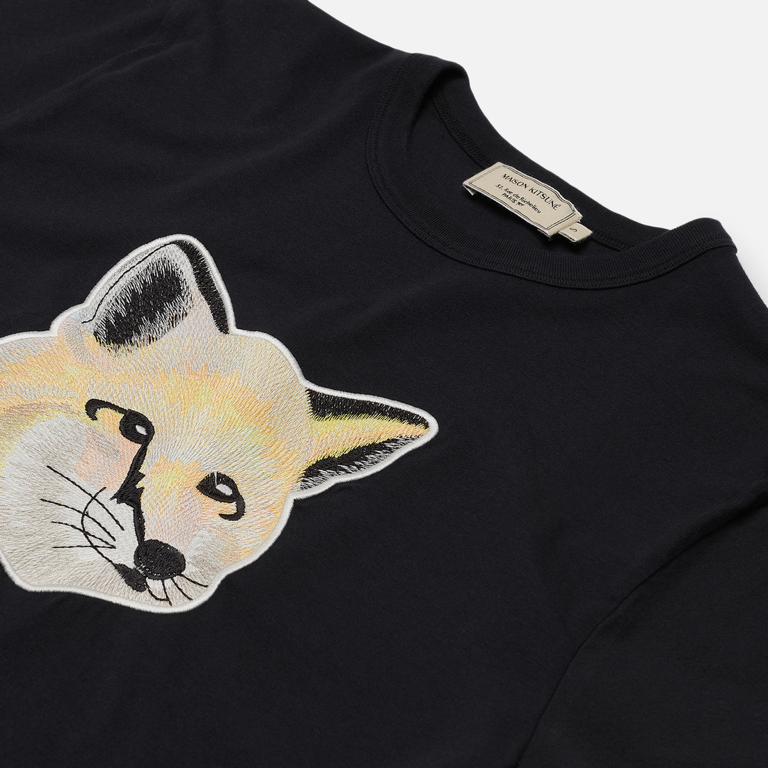Maison Kitsune Женская футболка Pastel Fox Head Embroidery