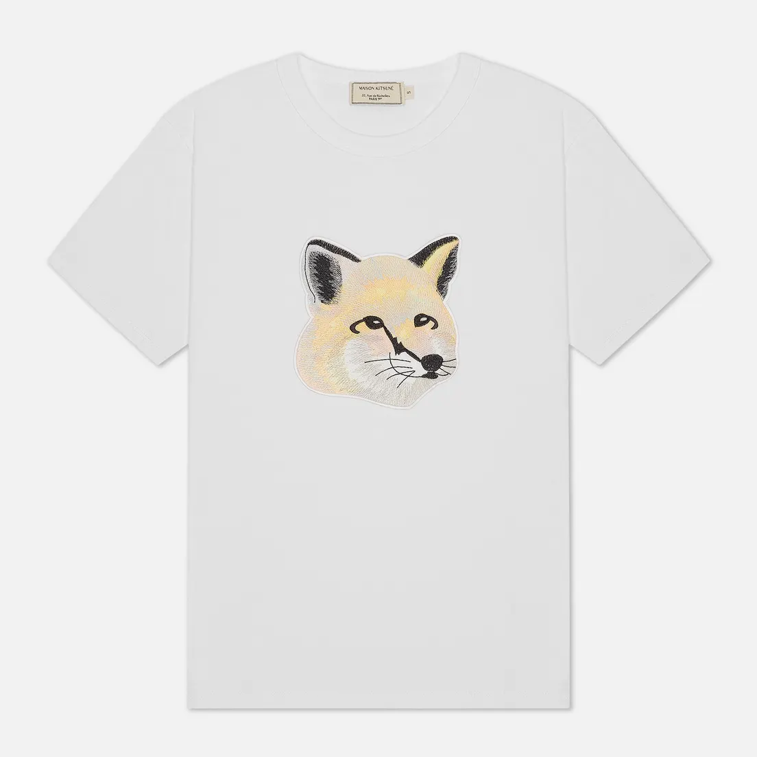 Maison Kitsune Женская футболка Pastel Fox Head Embroidery
