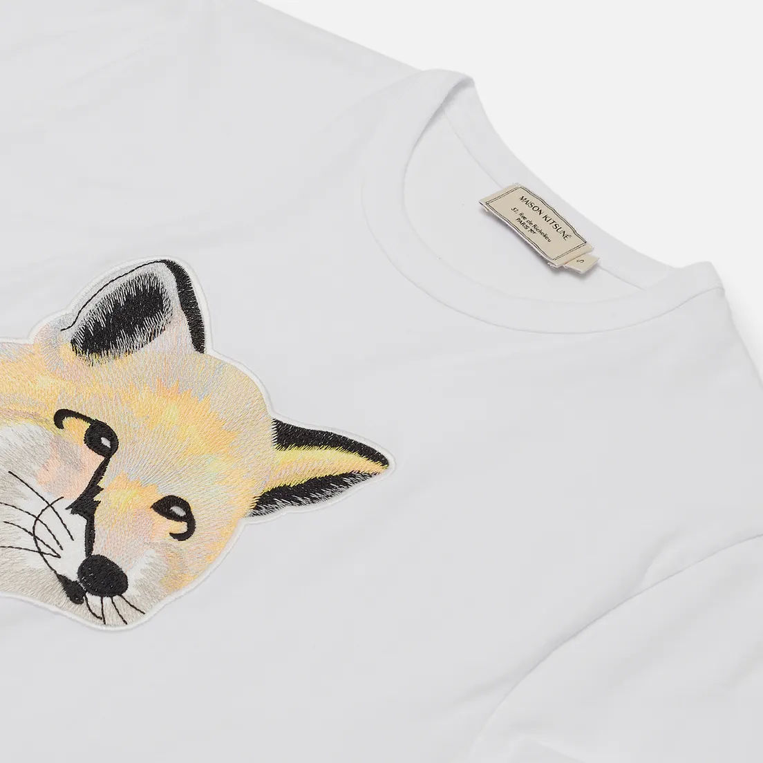 Maison Kitsune Женская футболка Pastel Fox Head Embroidery