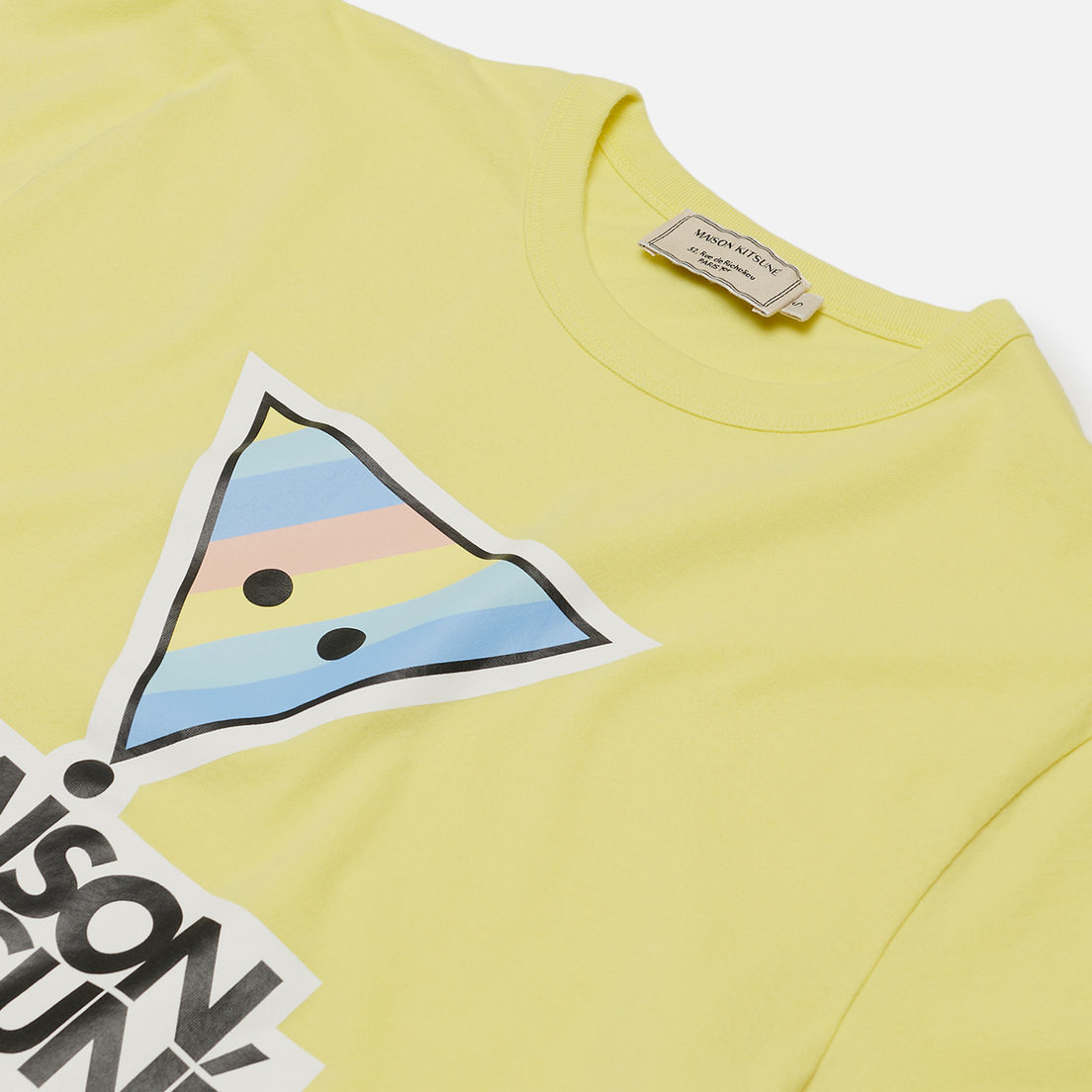Maison Kitsune Женская футболка Rainbow Triangle Fox Print