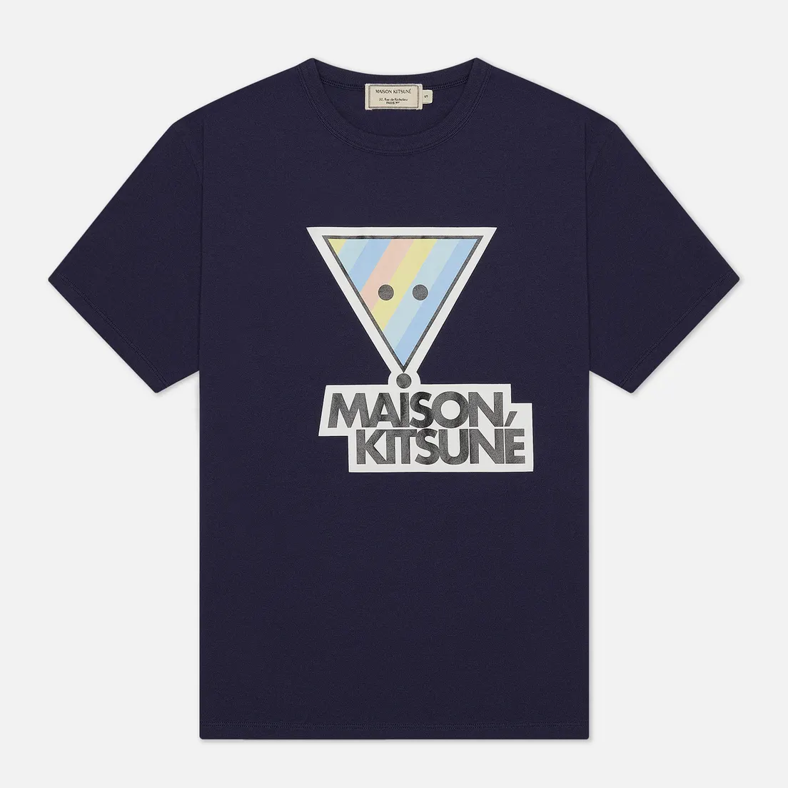 Maison Kitsune Женская футболка Rainbow Triangle Fox Print