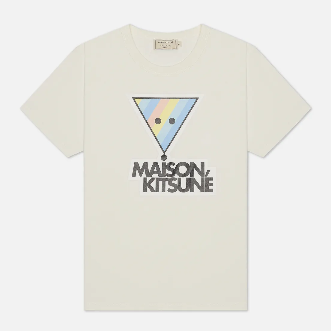 Maison Kitsune Женская футболка Rainbow Triangle Fox Print
