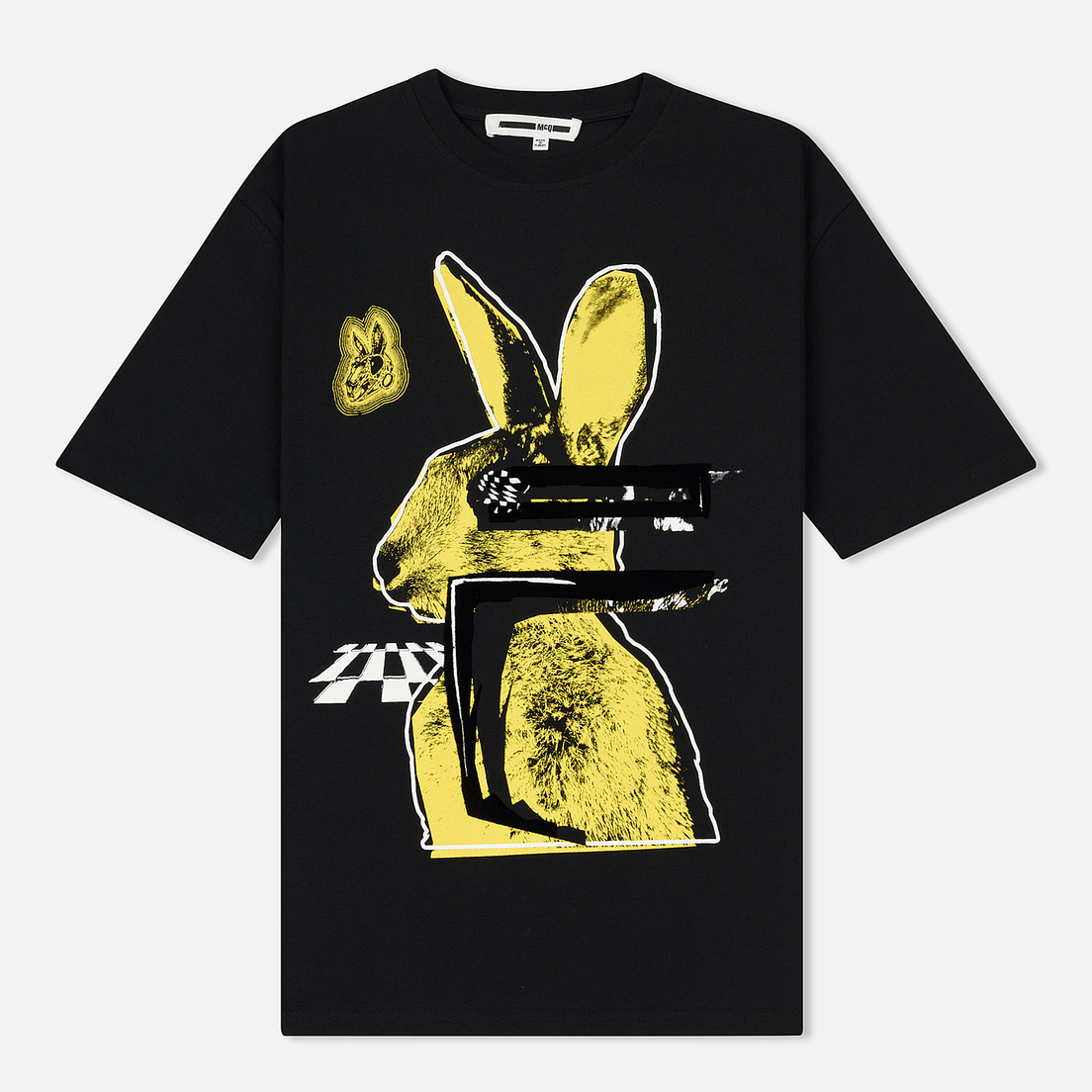 McQ Alexander McQueen Женская футболка Boyfriend Bunny Glitch