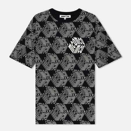 Женская футболка McQ Alexander McQueen Boyfriend Glow In The Dark Darkest Black