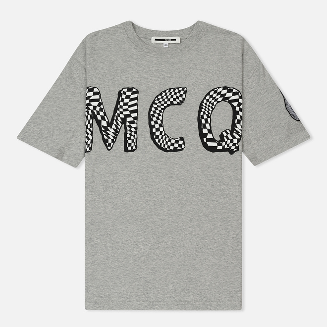 Женская футболка McQ Alexander McQueen Boyfriend MCQ Font Mercury Melange