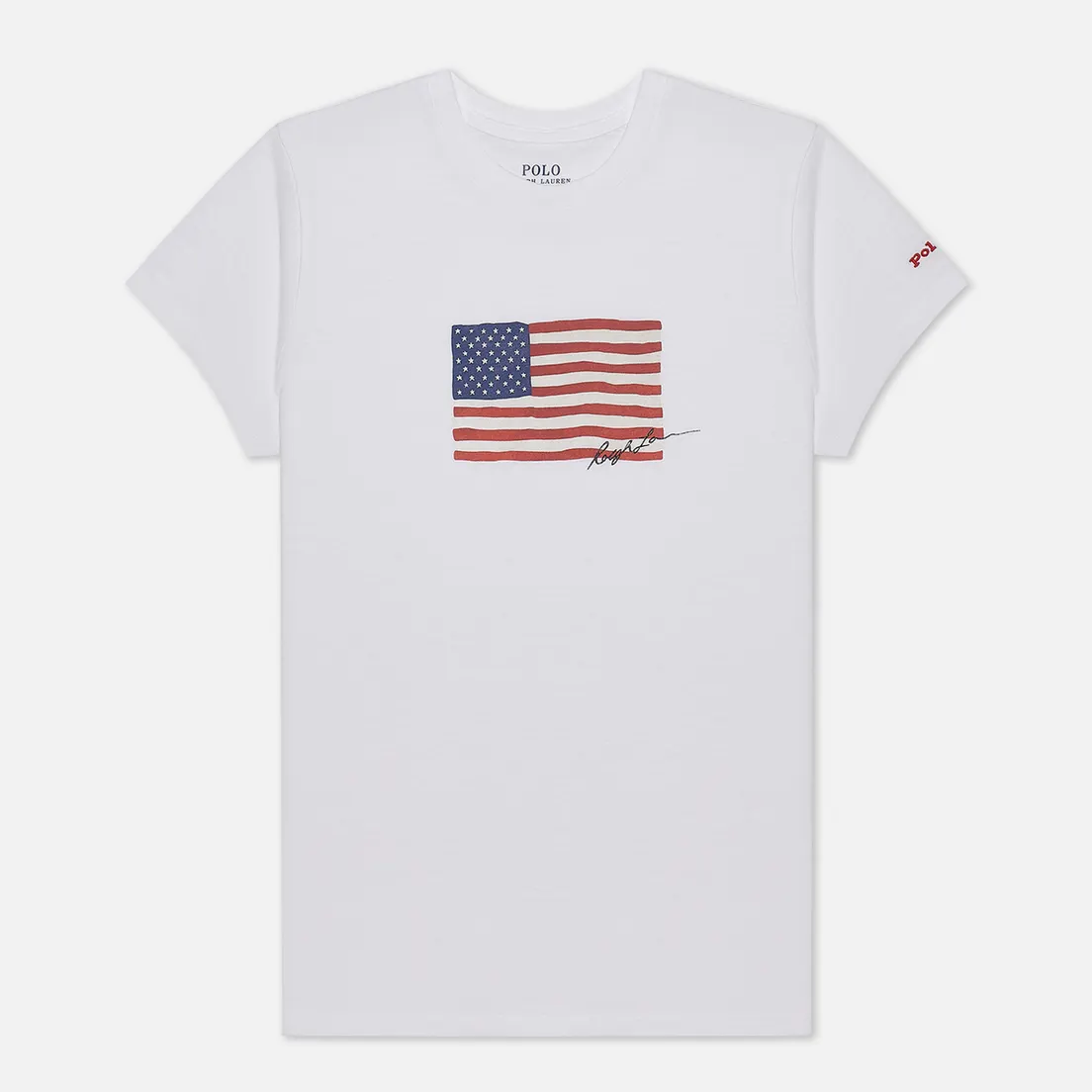 Polo Ralph Lauren Женская футболка American Flag 20/1 Uneven Cotton Jersey
