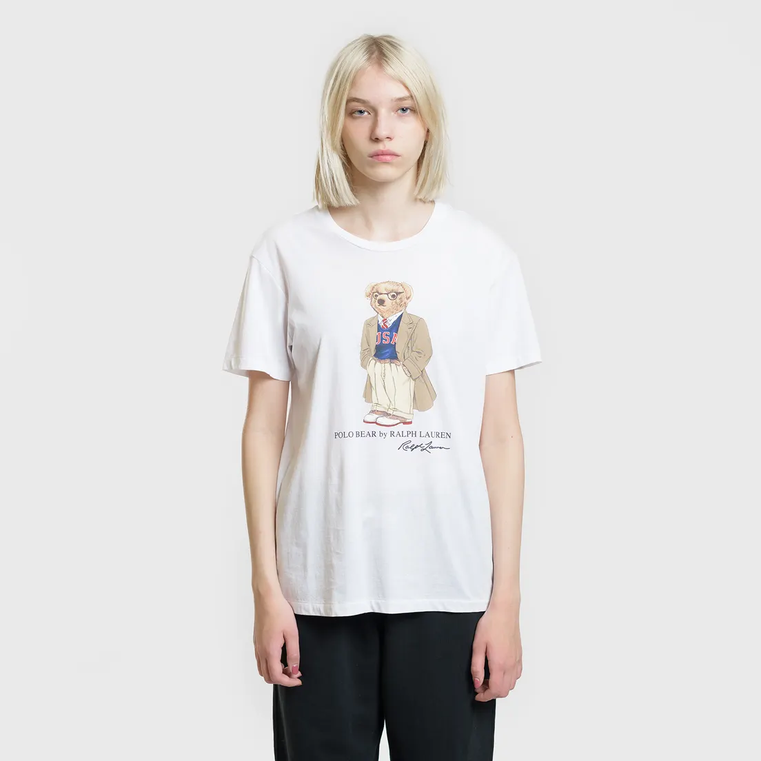 Polo Ralph Lauren Женская футболка Big Teddy Bear In Coat