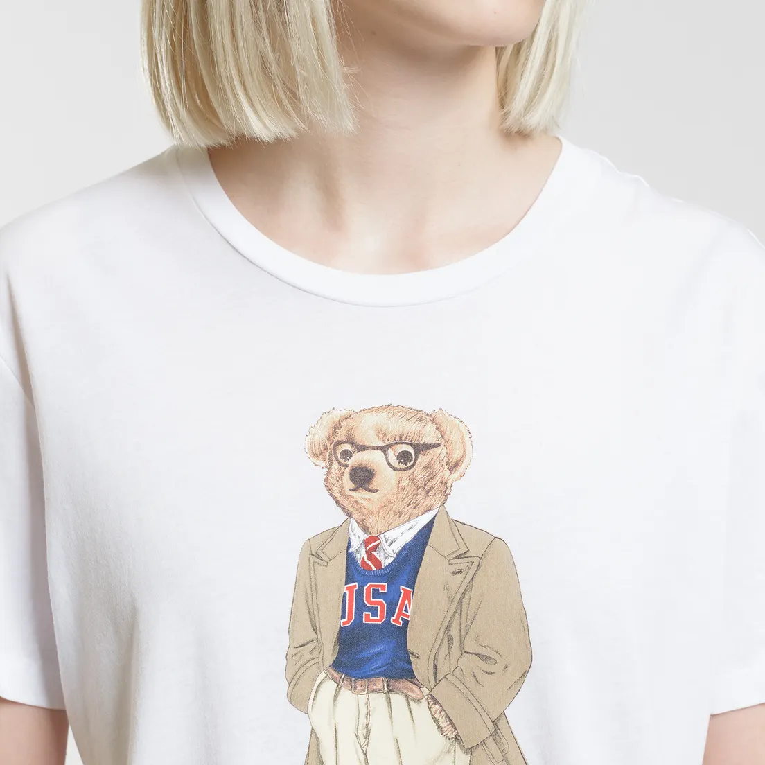 Polo Ralph Lauren Женская футболка Big Teddy Bear In Coat