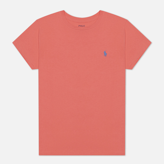 Женская футболка Polo Ralph Lauren Embroidered Logo 30/1 Cotton Jersey Amalfi Red