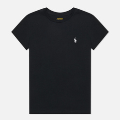 Женская футболка Polo Ralph Lauren Embroidered Logo 30/1 Cotton Jersey Black