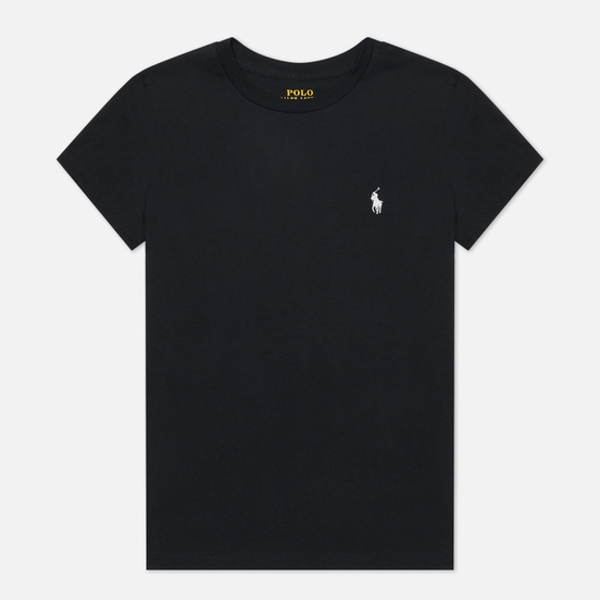 Женская футболка Polo Ralph Lauren Embroidered Logo 30/1 Cotton Jersey Black