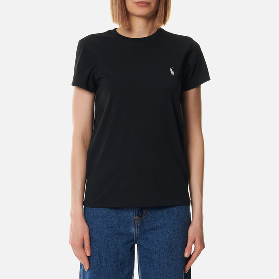 Женская футболка Polo Ralph Lauren Embroidered Logo 30/1 Cotton Jersey Black