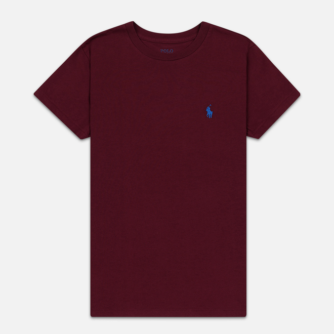 Женская футболка Polo Ralph Lauren Embroidered Logo 30/1 Cotton Jersey Classic Wine