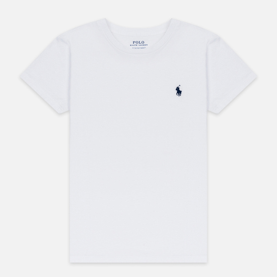 Женская футболка Polo Ralph Lauren Embroidered Logo 30/1 Cotton Jersey White