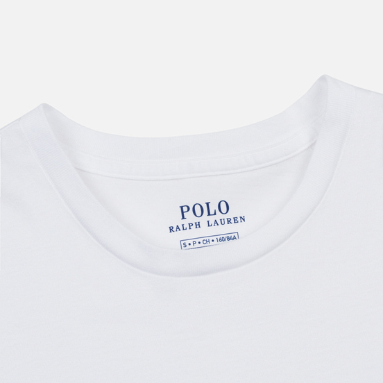 Женская футболка Polo Ralph Lauren Embroidered Logo 30/1 Cotton Jersey White