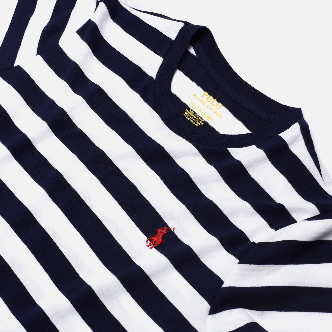 Polo Ralph Lauren Женская футболка Stripe Polo Pony Mini Logo Cruise