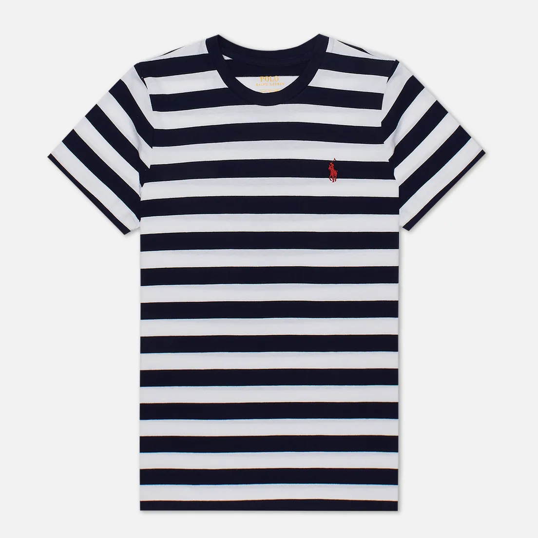 Polo Ralph Lauren Женская футболка Stripe Polo Pony Mini Logo Cruise