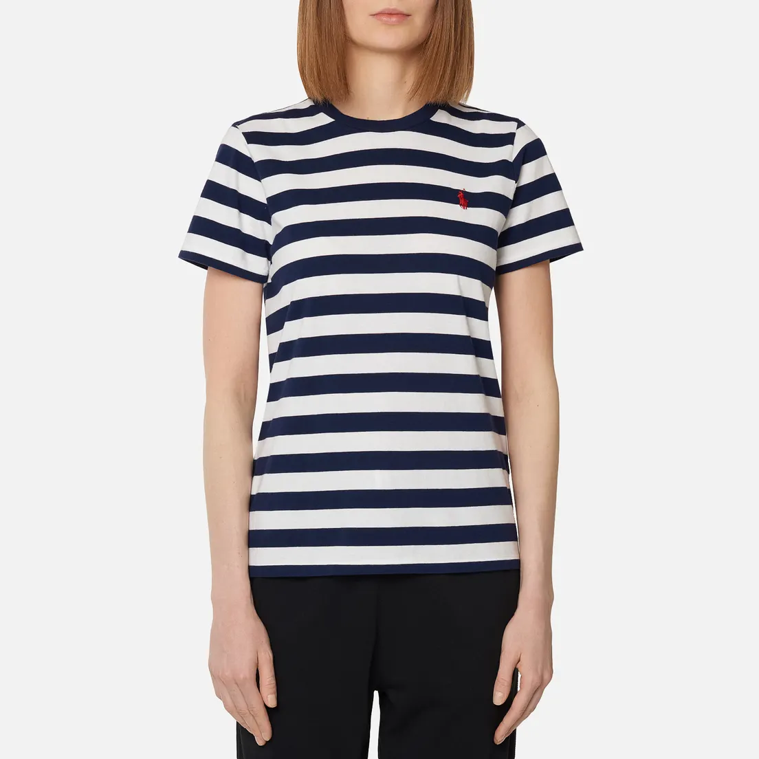 Polo Ralph Lauren Женская футболка Stripe Polo Pony Mini Logo Cruise