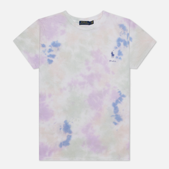 Женская футболка Polo Ralph Lauren Tie-Dye Jersey Pastel Paintsplatter