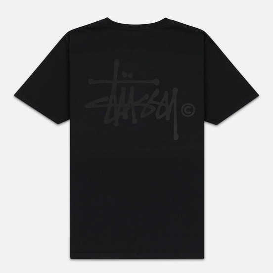 Женская футболка Stussy Basic Logo Pigment Dyed Black