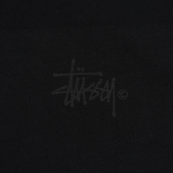 Женская футболка Stussy Basic Logo Pigment Dyed Black
