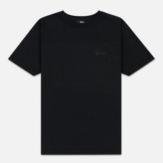 Женская футболка Stussy Basic Logo Pigment Dyed Black