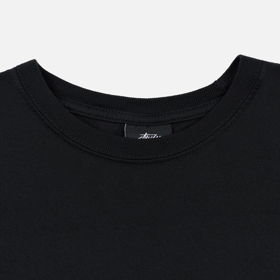 Женская футболка Stussy Basic Logo Pigment Dyed Black/Green
